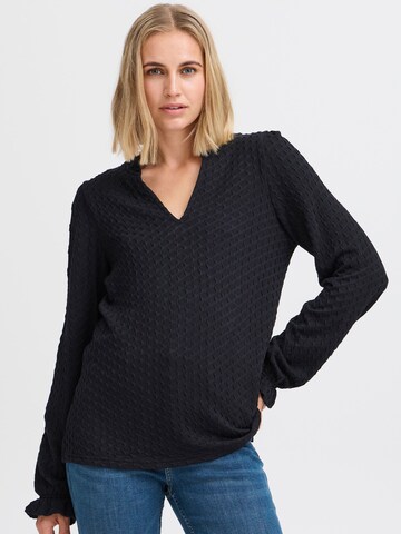 PULZ Jeans Bluse 'Ebba' in Schwarz: Vorderseite