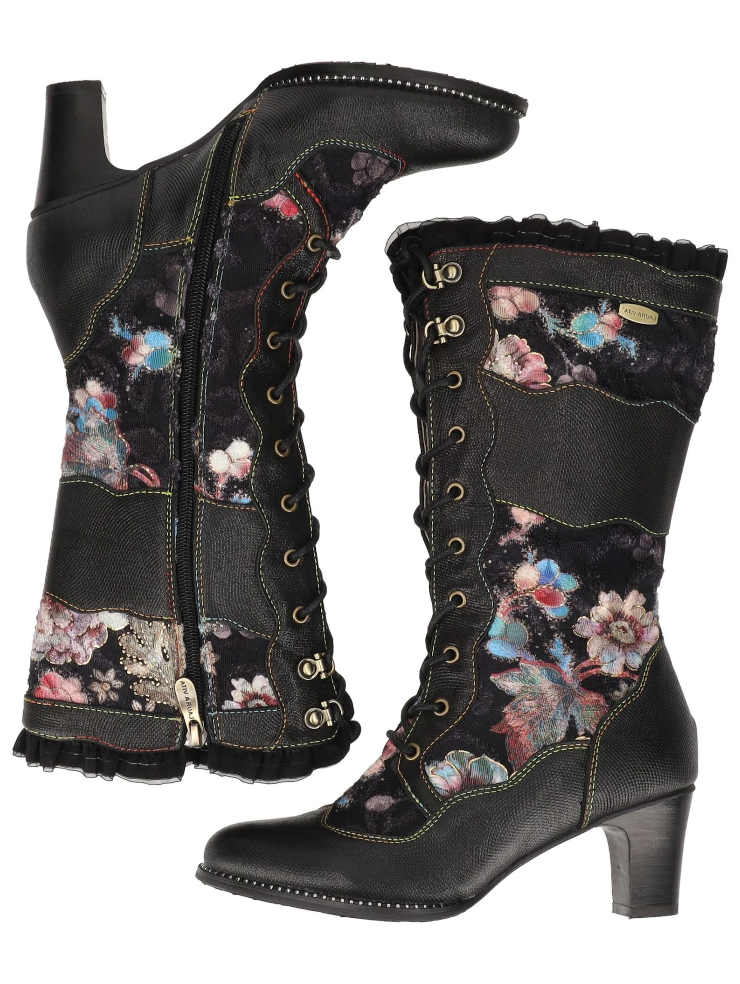 Bottes à lacets Laura Vita en noir