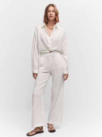 MANGO Bluse 'BAMBU' in Weiß