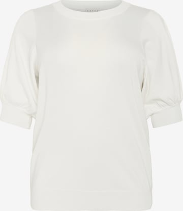 KAFFE CURVE Pullover 'Loni ' in Weiß: Vorderseite