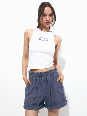 Pull&Bear Regularen Hlače | modra barva