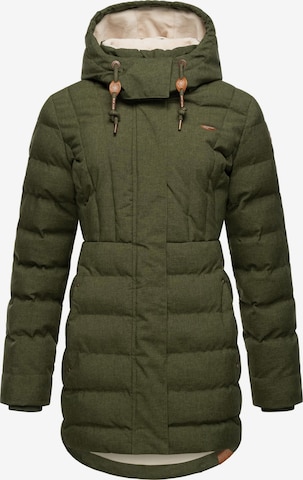 Ragwear Zimní kabát 'Ashanta' – zelená: přední strana