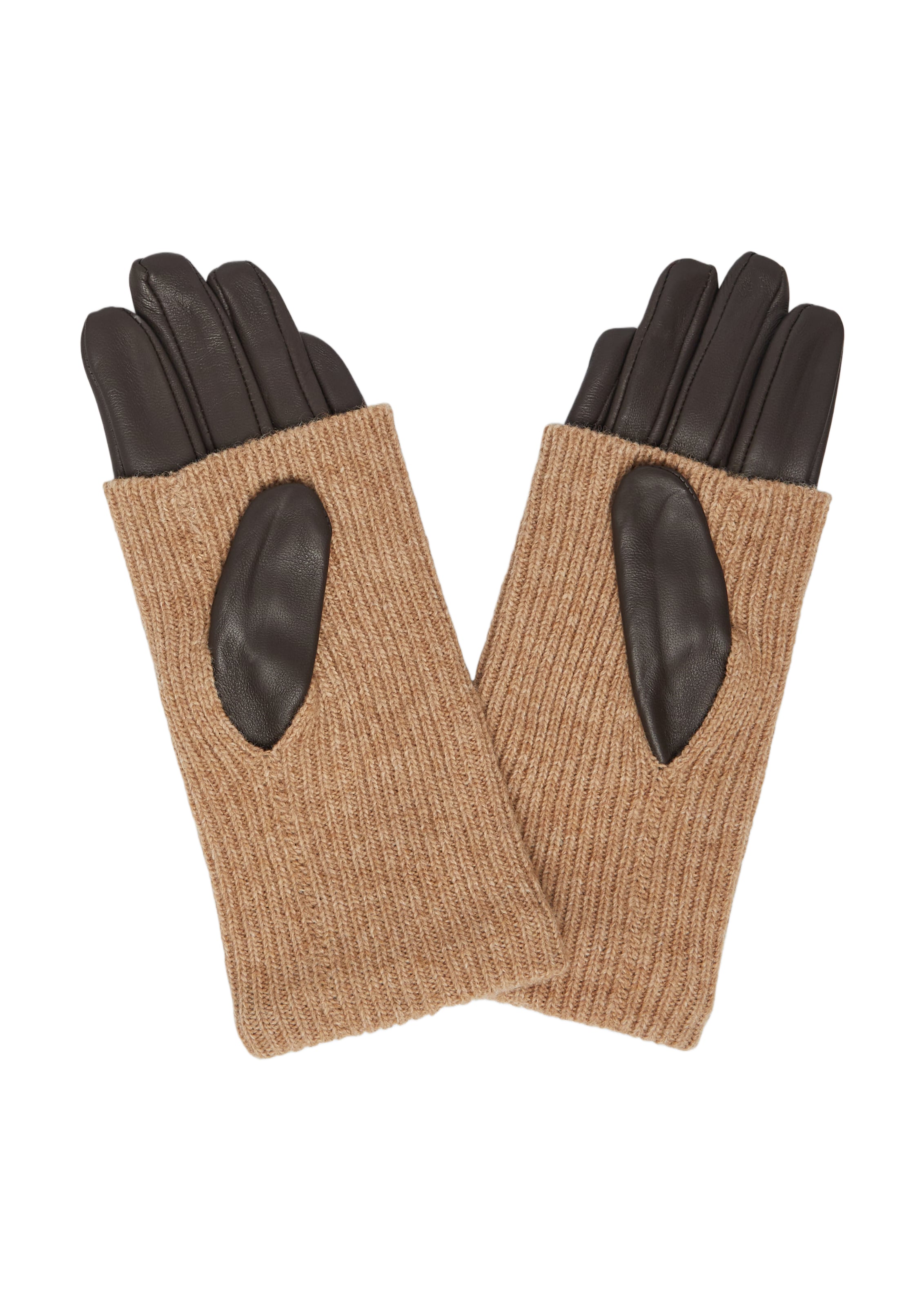 COMMA Fingerhandschuhe in Braun: Vorderseite