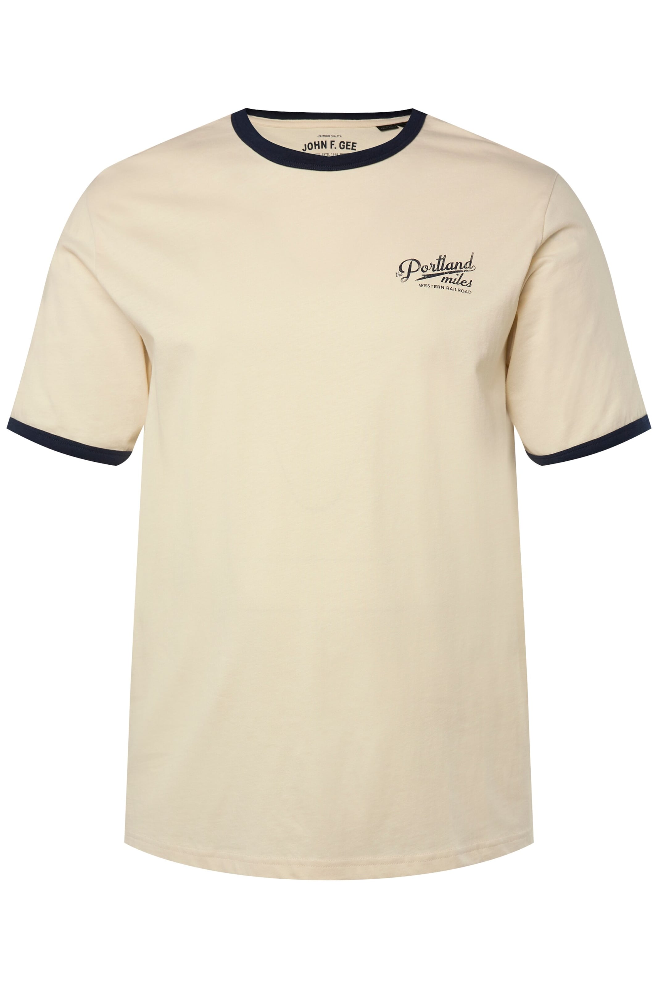 John F. Gee Shirt in Beige: voorkant