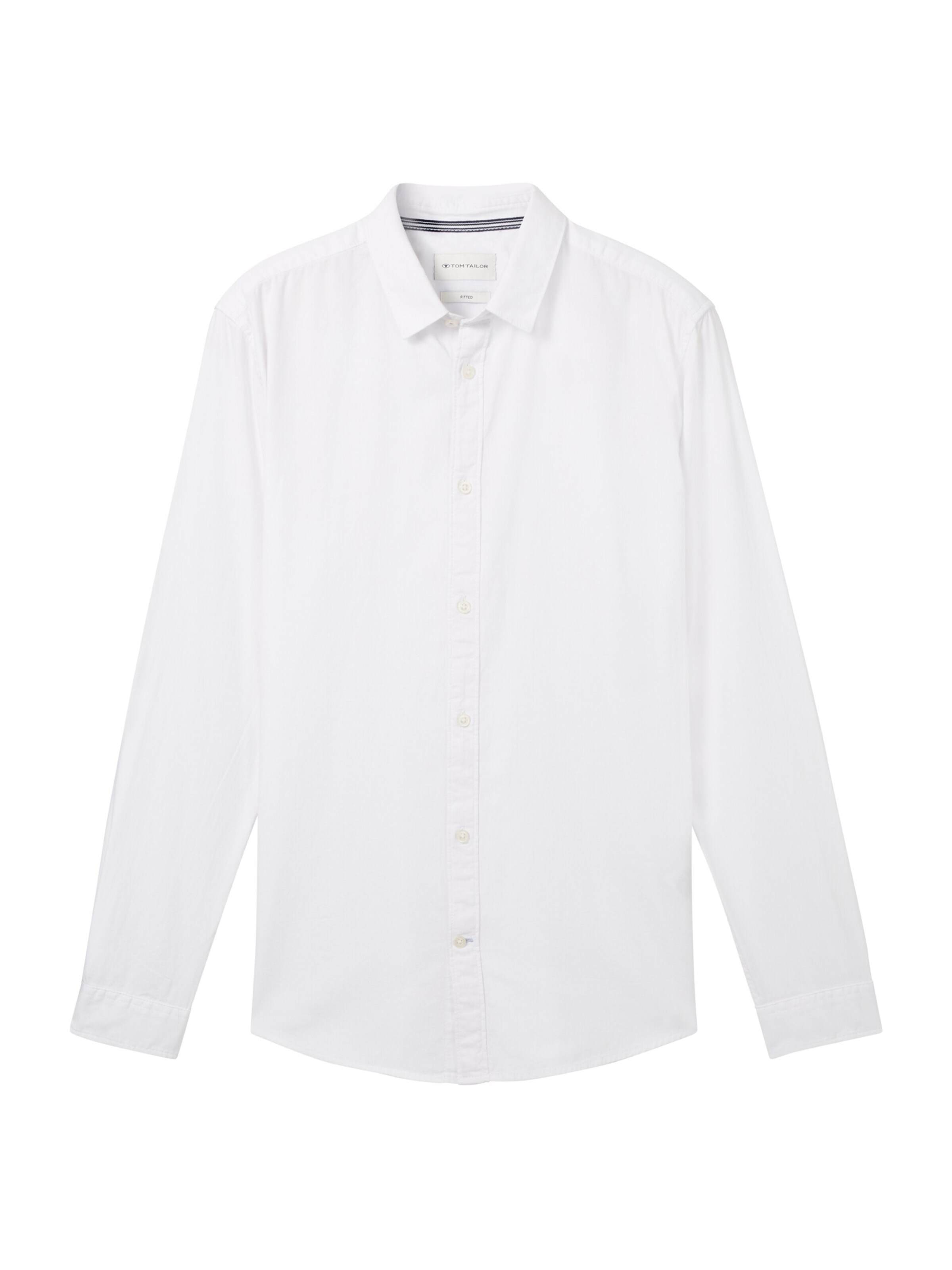 TOM TAILOR Button Up Shirt in White: front
