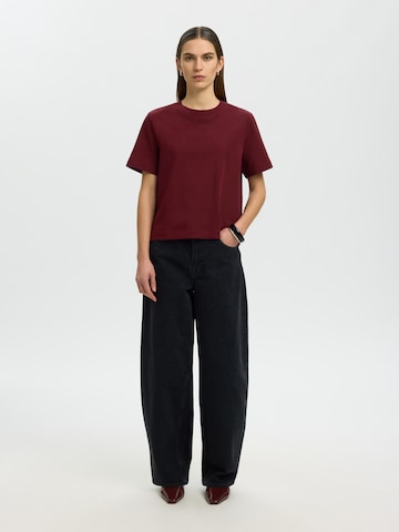 SELECTED T-Shirt 'SLFEssential' in Rot