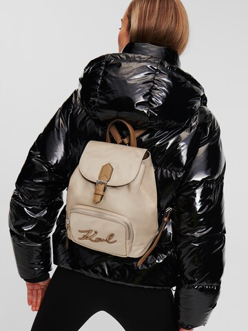 Karl Lagerfeld Rucksack in Beige: Vorderseite
