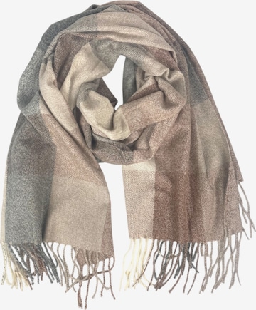 Kumixi Oversizeschal in Beige: Vorderseite