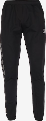 Effilé Pantalon de sport Hummel en noir : devant