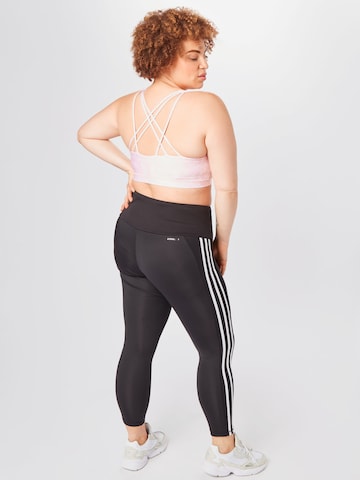 ADIDAS SPORTSWEAR Skinny Sportbroek 'Designed To Move High-Rise 3-Stripes ' in Zwart