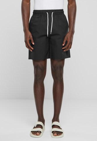 Urban Classics Regular Pants 'Seersucker' in Black: front