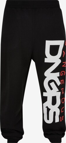 Dangerous DNGRS Pants in Black: front