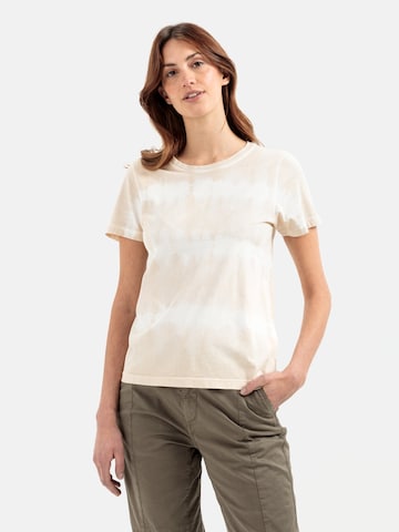 CAMEL ACTIVE Kurzarm T-Shirt mit Batikmuster in Beige: predná strana