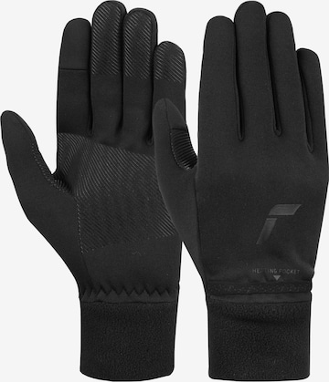 REUSCH Full Finger Gloves 'Heat Liner TOUCH-TEC™' in Black: front