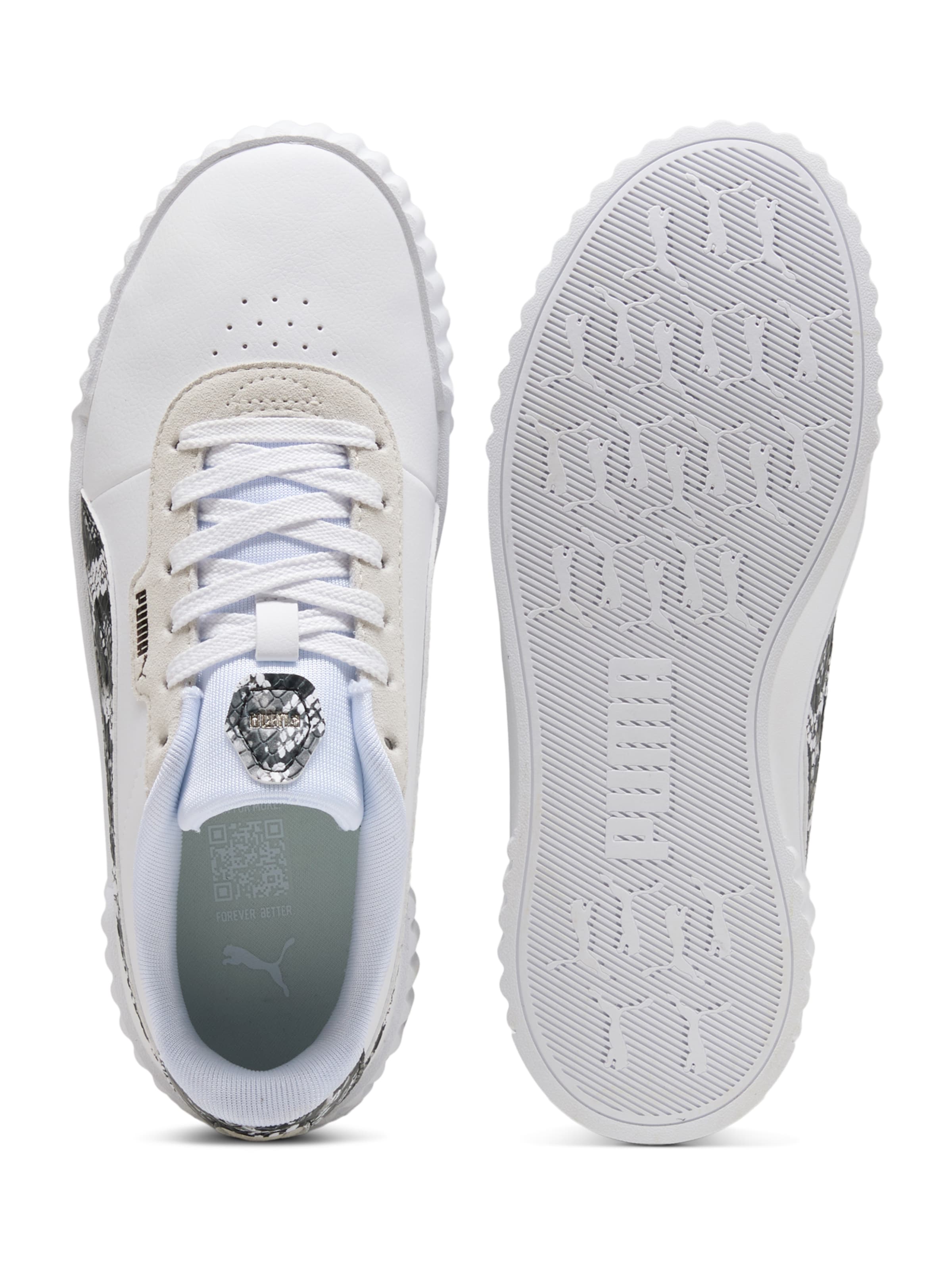 PUMA Σνίκερ χαμηλό 'Carina 3.0 Snake Chic' σε λευκό