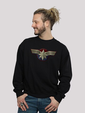 F4NT4STIC Sweatshirt 'Captain Marvel' in Black: front