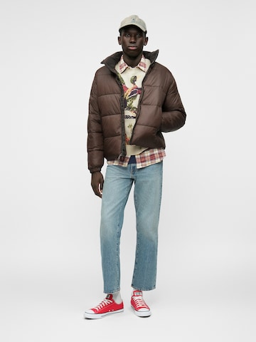 Abercrombie & Fitch Prehodna jakna | rjava barva