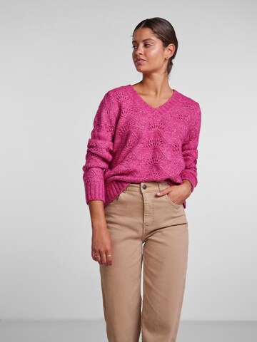 Pull-over 'BIBBI' PIECES en rose : devant