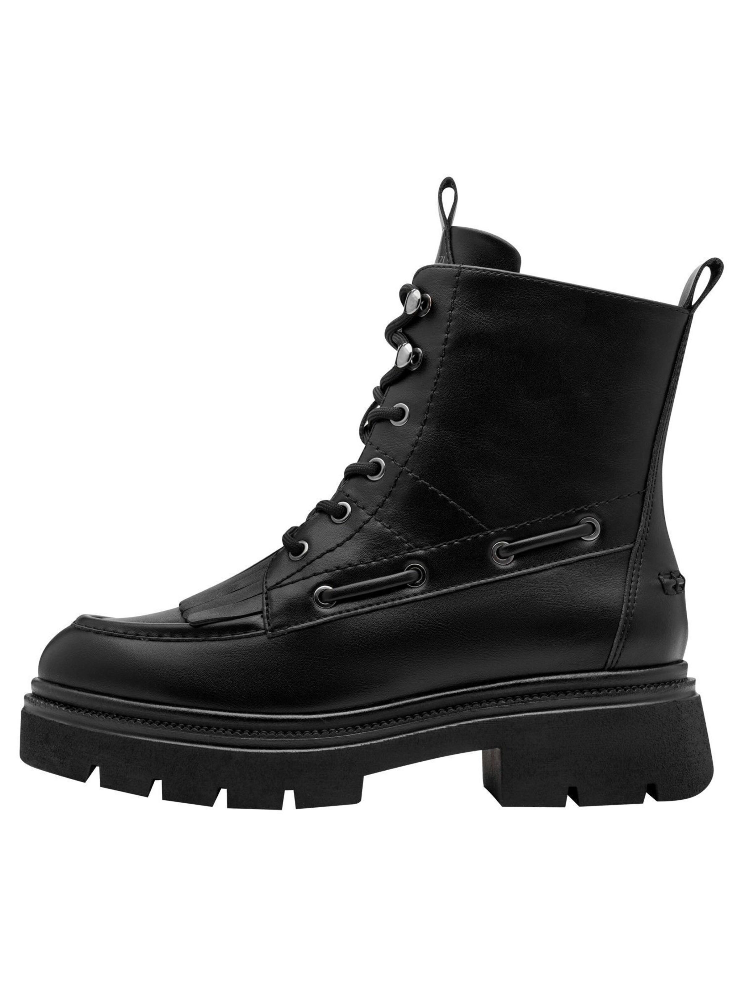 MARCO TOZZI Lace-Up Ankle Boots in Black