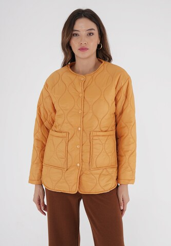 FRESHLIONS Steppjacke 'Amara' in Gelb: Vorderseite