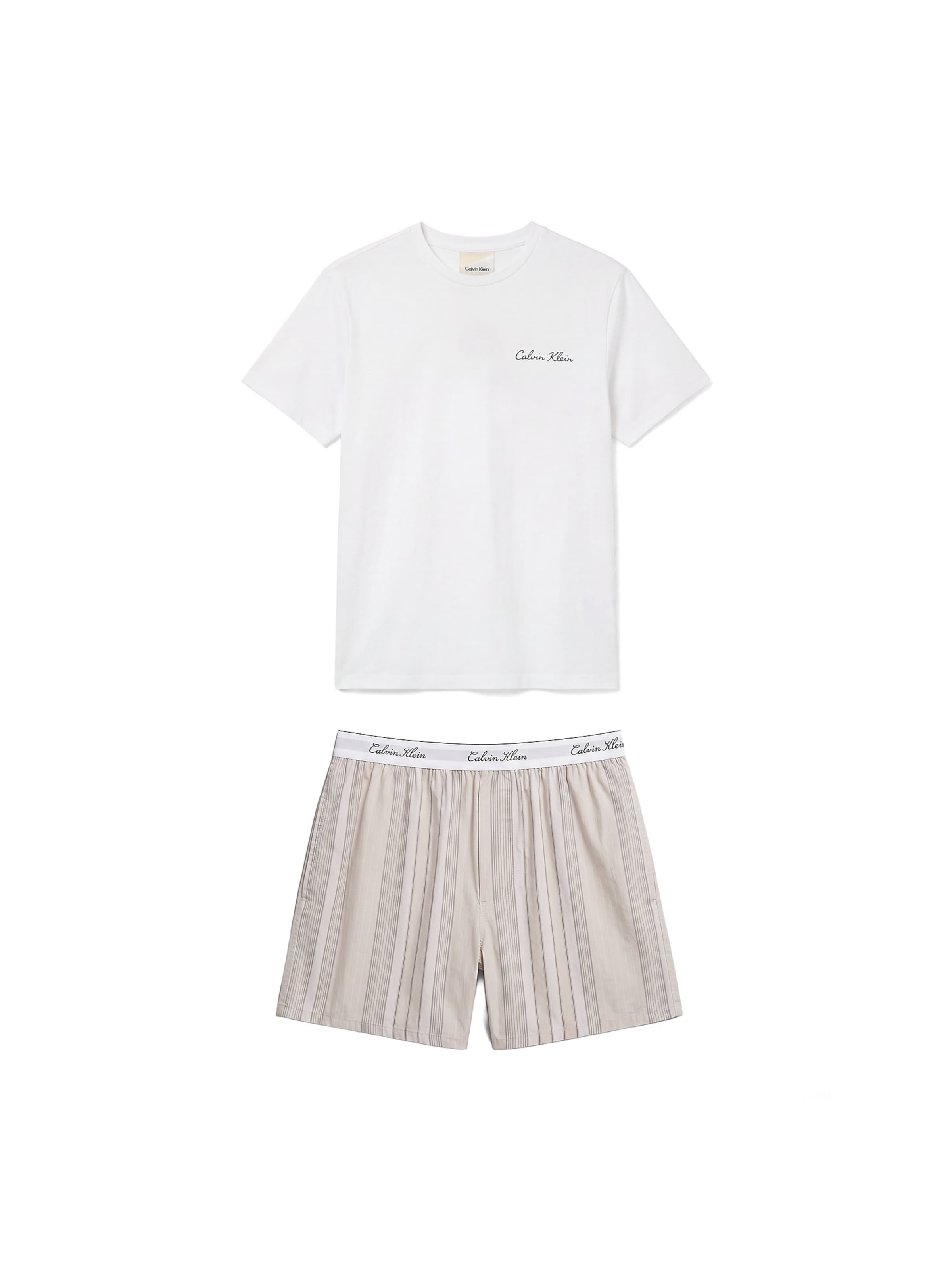 Calvin Klein Pyjama in Grau: Vorderseite