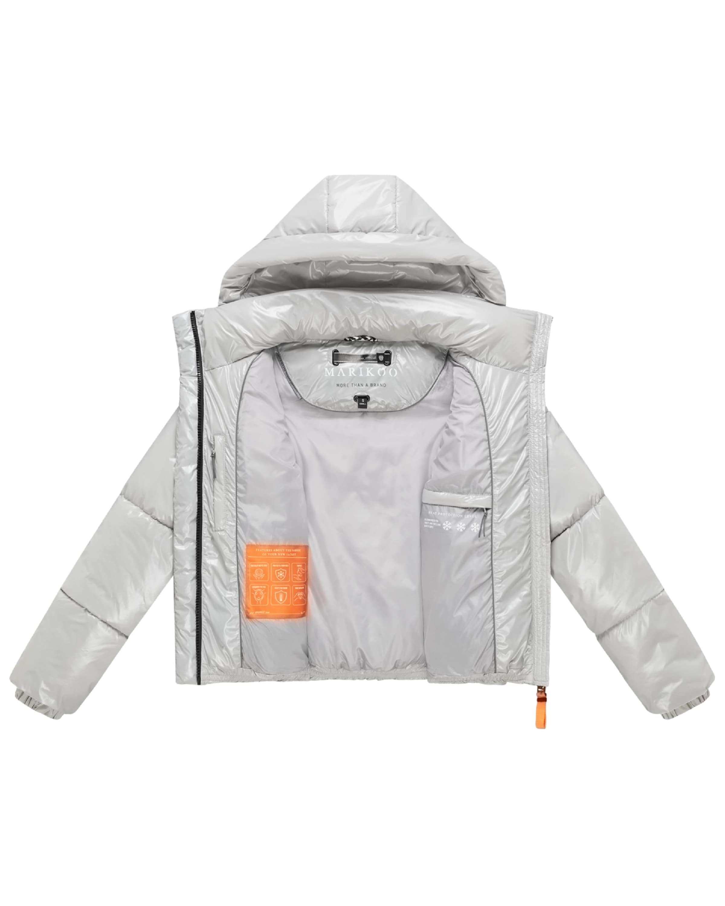 MARIKOO Winter jacket 'Skyraa 16' in Silver