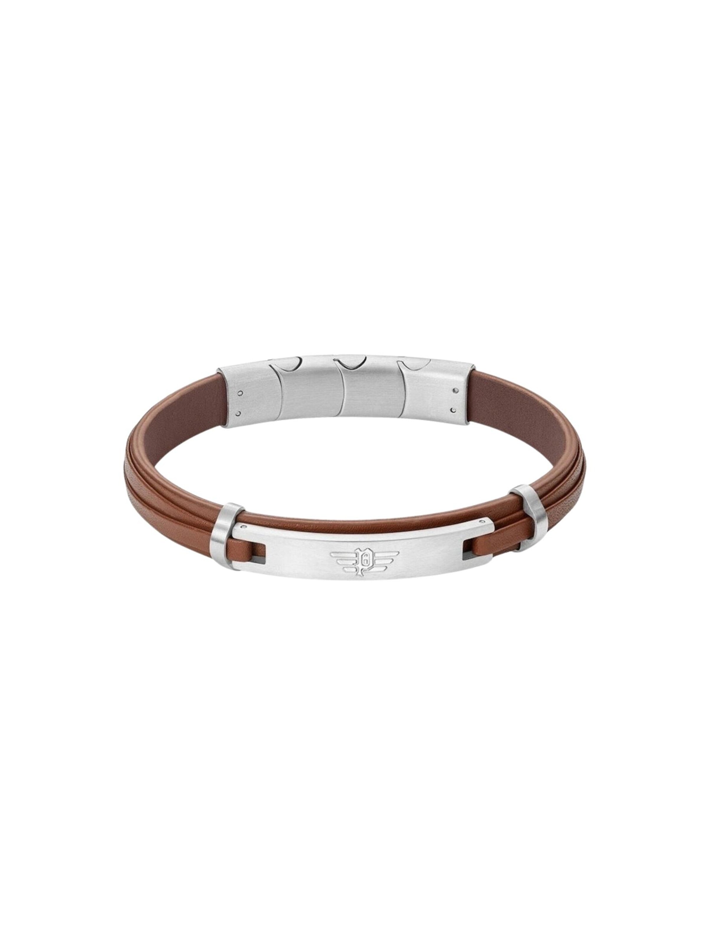 Bracelet 'Looper' POLICE en marron