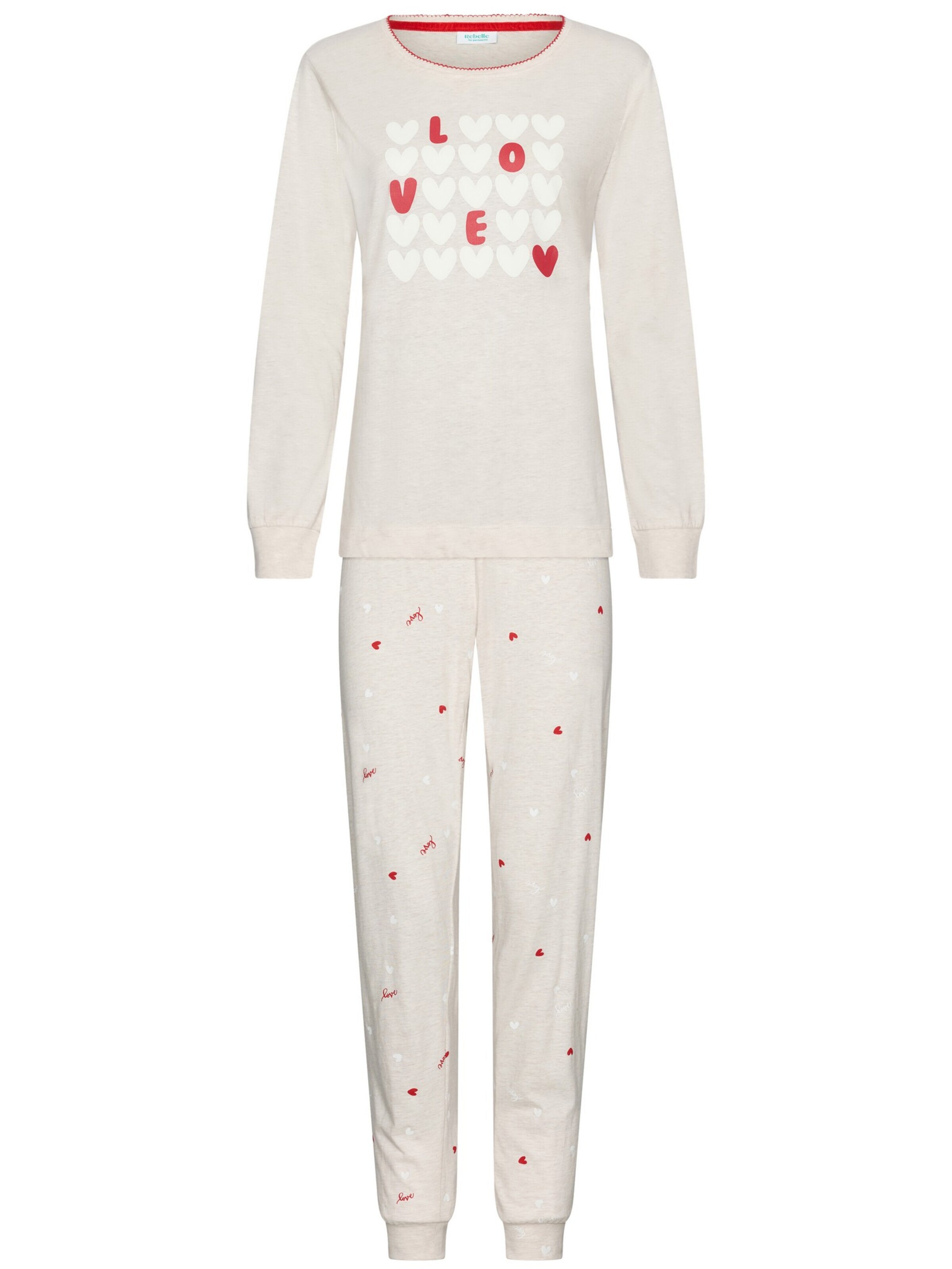 Rebelle Pyjama 'Endless Love' in Beige