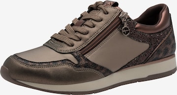 Baskets basses Tamaris en marron : devant