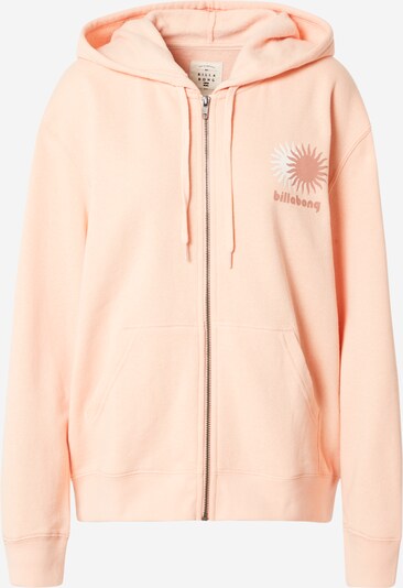 BILLABONG Athletic Zip-Up Hoodie in Peach / White, Item view