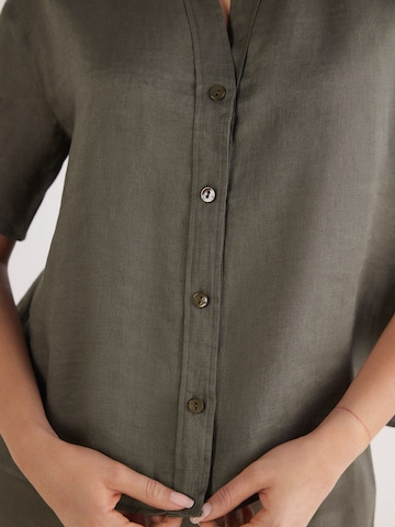 INTIMISSIMI Blouse 'The Pure Linen' in Green