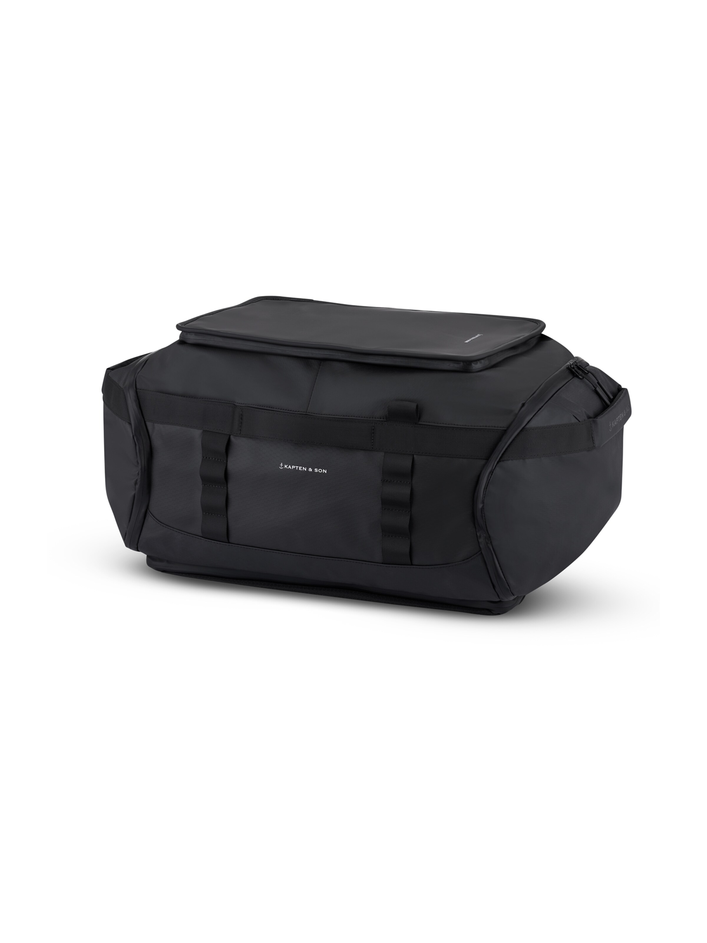 Kapten & Son Matkakassi 'Lisbon Duffle Backpack Medium' värissä musta