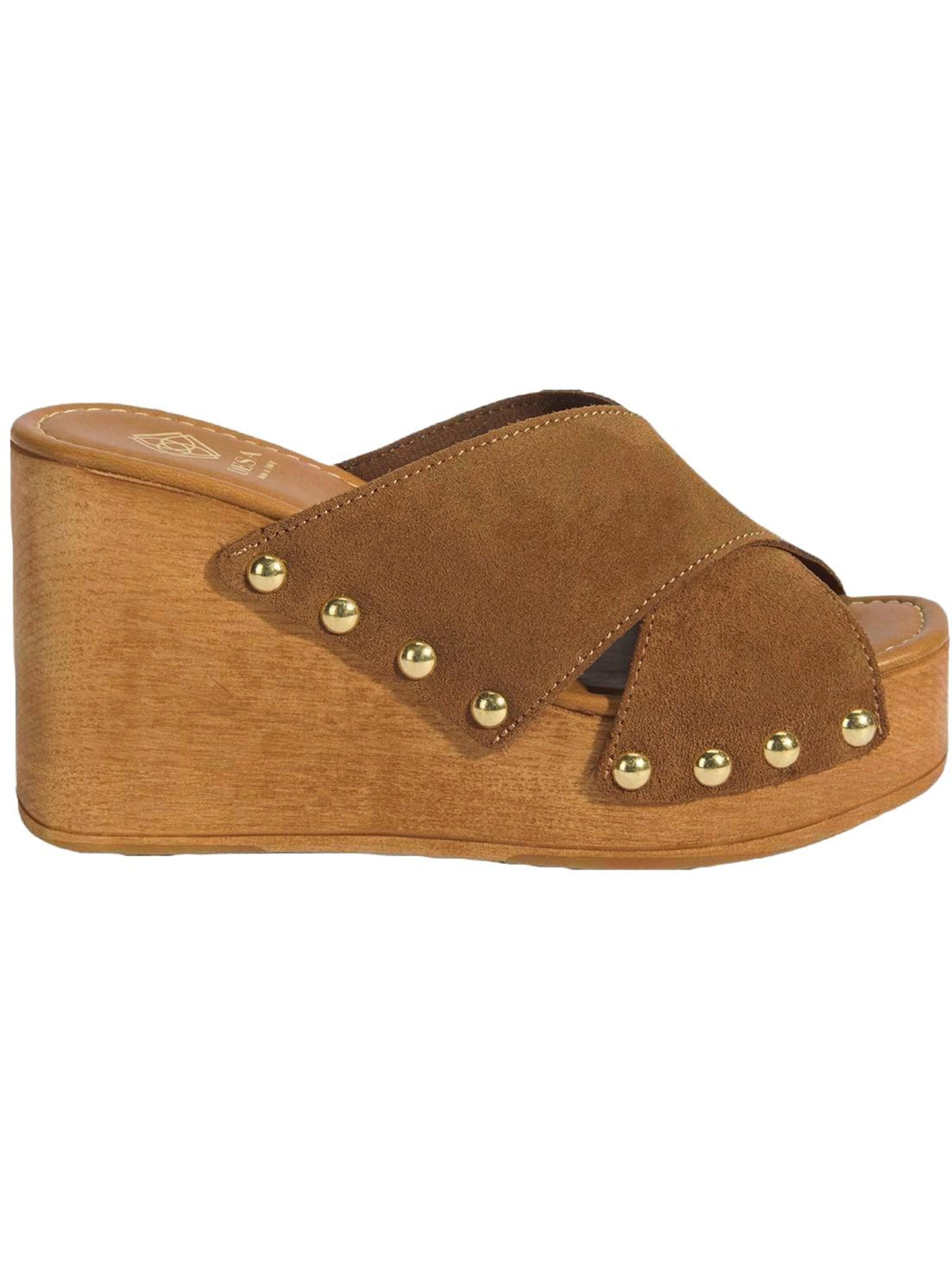 Desa - Zapatillas de casa en marrón