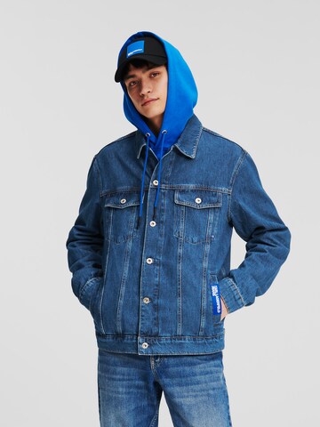 KARL LAGERFELD JEANS Prehodna jakna | modra barva: sprednja stran