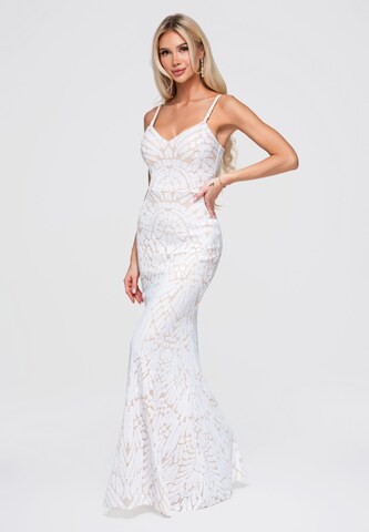 Ombre Abendkleid in Weiß