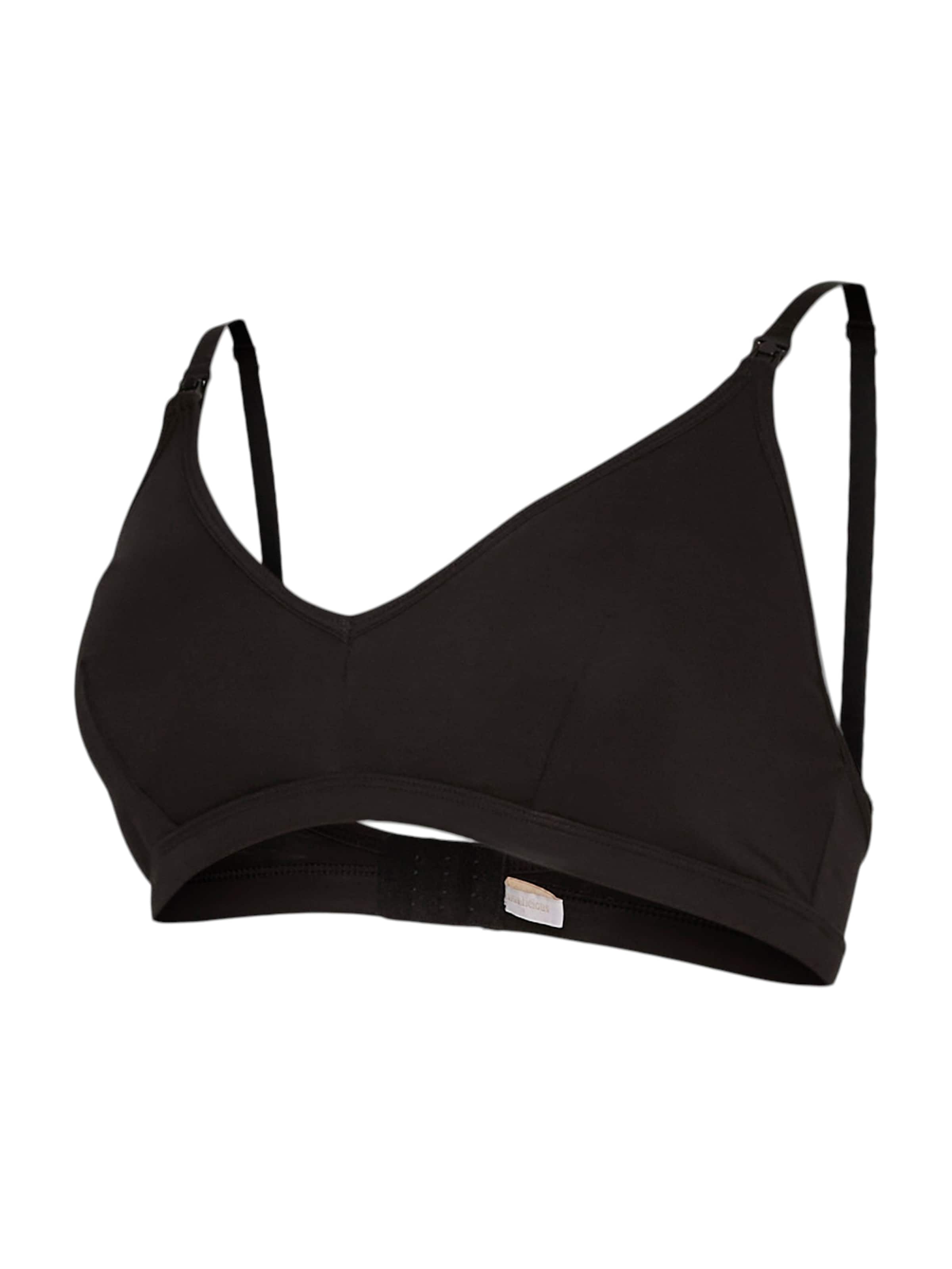 MAMALICIOUS Bralette Nursing bra 'MLSiffa' in Black: front