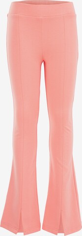 WE Fashion Flared Broek in Oranje: voorkant