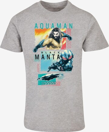 T-Shirt 'Aquaman - Character Tiles' ABSOLUTE CULT en gris : devant