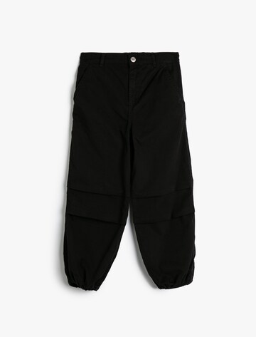 Koton Tapered Trousers in Black: front