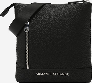 ARMANI EXCHANGE - Bolso de hombro en negro: frente