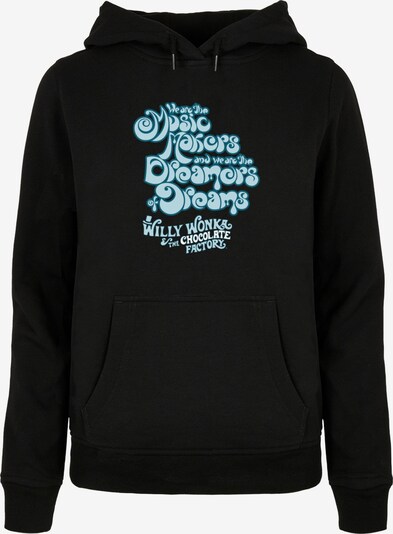 ABSOLUTE CULT Sweatshirt 'Willy Wonka' in pastellblau / schwarz / weiß, Produktansicht