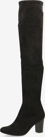CAPRICE Over the Knee Boots in Black: front