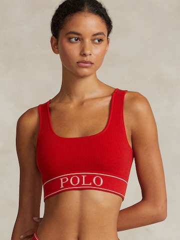 Polo Ralph Lauren Bustier BH ' SCOOP NECK TOP ' in Rood: voorkant