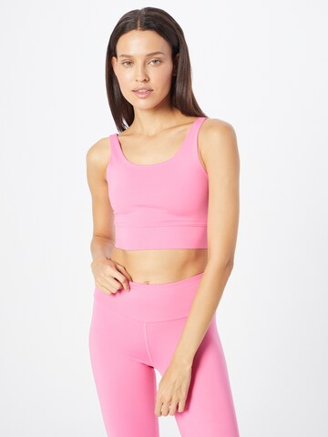 Hey Honey Bustier Sport-BH in Pink: predná strana