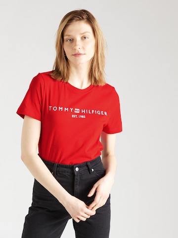 Maglietta di TOMMY HILFIGER in rosso: frontale