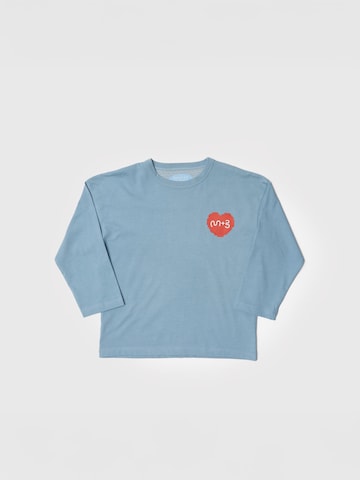 Maru + Bo - Camiseta 'BASIC HEAVY-WEIGHT PIXEL HEART GRAPHIC T-SHIRT' en azul: frente