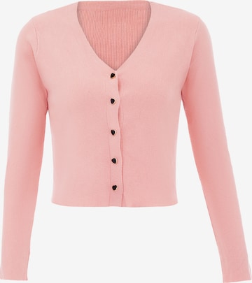 Cardigan IMMY en rose : devant