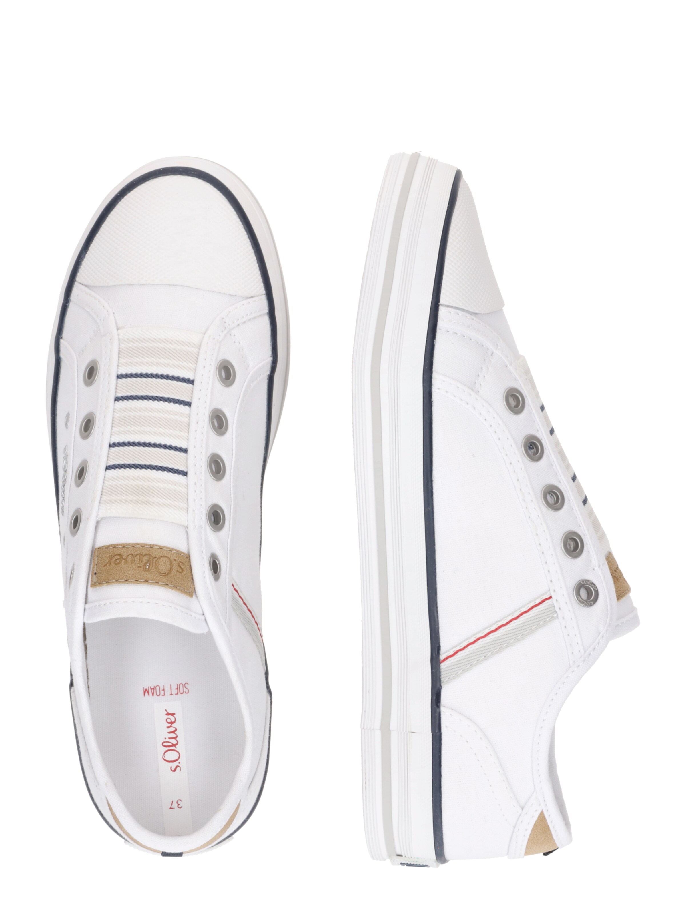 s.Oliver Slip-Ons in White