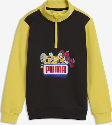 PUMA Sweatshirt 'Puma x Transformers' in Black: front