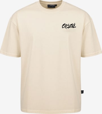 Crystal Paris Shirt 'Shine' in Beige: voorkant